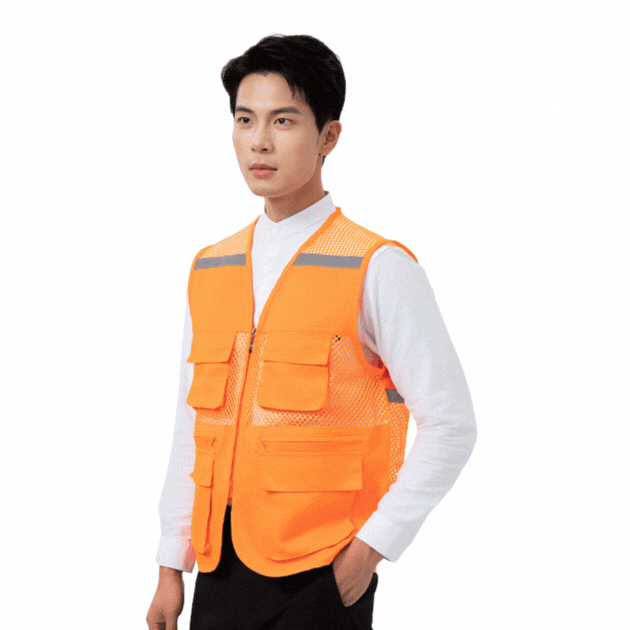 Áo gile phản quang 6 túi